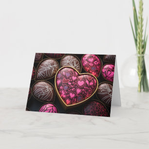 Heart Shaped Chocolates Note Card
