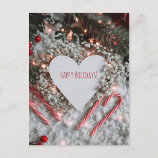 Heart-shaped Christmas card