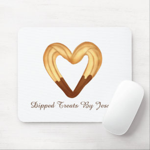 Heart Shaped Churro Dipped In Chocolate Mouse Pad