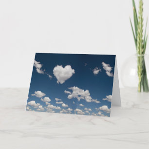 Heart shaped cloud card