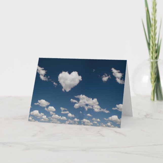 Heart shaped cloud card (Front)