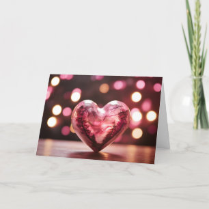 Heart-Shaped Container Holding Trees Within Card