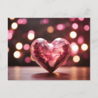 Heart-Shaped Container Holding Trees Within