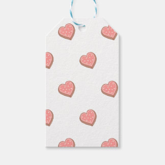 Heart-shaped cookies gift tags