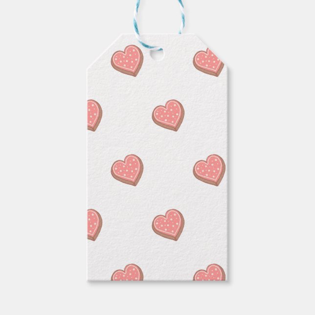 Heart-shaped cookies gift tags (Front)
