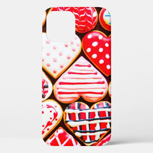 Heart shaped cookies icing for Valentine's day del Case-Mate iPhone Case (Back)