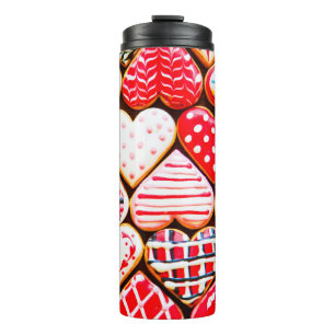 Heart shaped cookies icing for Valentine's day del Thermal Tumbler
