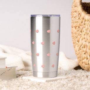 Heart-shaped cookies insulated tumbler