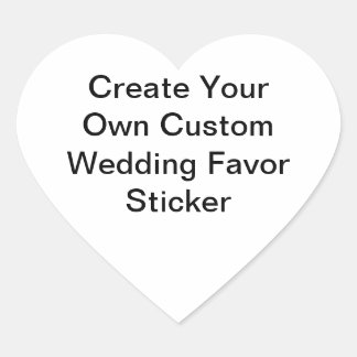 Heart Shaped Custom Wedding Favour Sticker