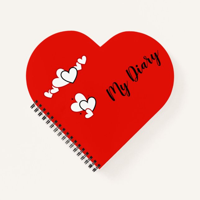 Heart Shaped Diary Notebook (Front)