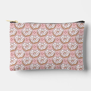 Heart-Shaped Donuts with Sprinkles Accessory Pouch