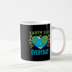 Heart Shaped Earth Day Everyday Bees World Environ Coffee Mug