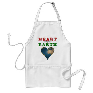 Heart shaped Earth Standard Apron