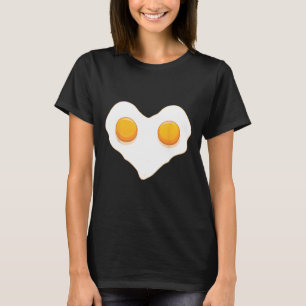 Heart Shaped Eggs Love Fried Egg Funny Valentines  T-Shirt