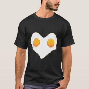 Heart Shaped Eggs Love Fried Egg Funny Valentines  T-Shirt