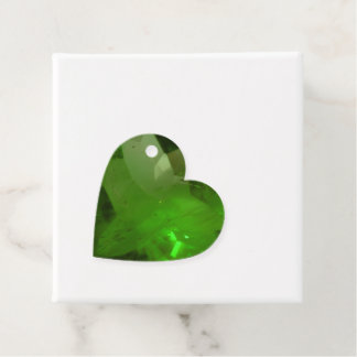 Heart‑Shaped Emerald Favour Tags