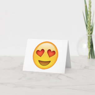Heart-Shaped Eyes - Emoji Card