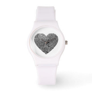 Heart-shaped fingerprints watch
