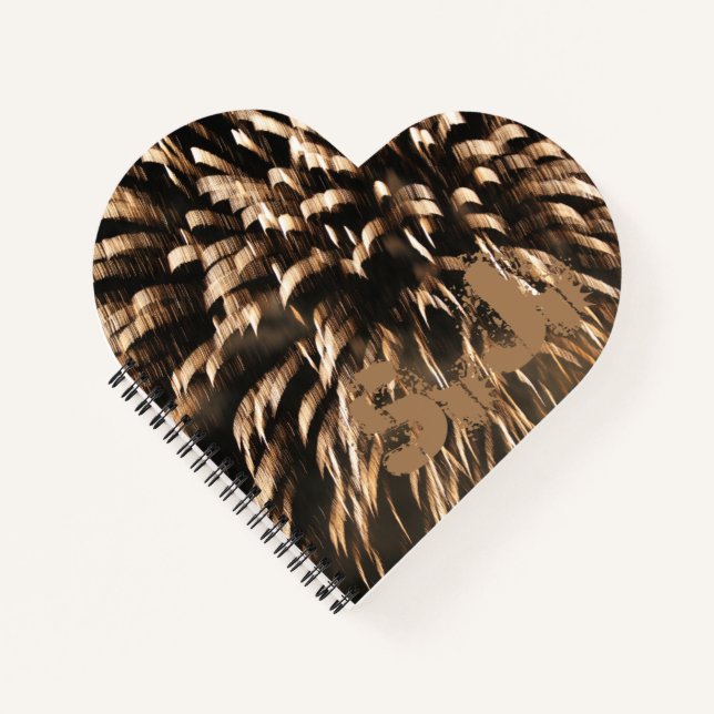 Heart Shaped Fireworks Notebook (Front)