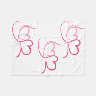 Heart shaped fleece blanket