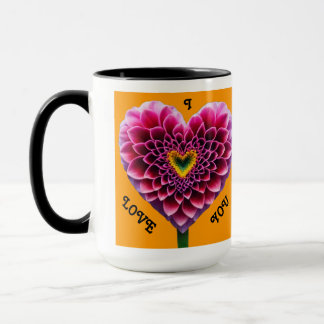 Heart-Shaped Flower "I Love You" Mug