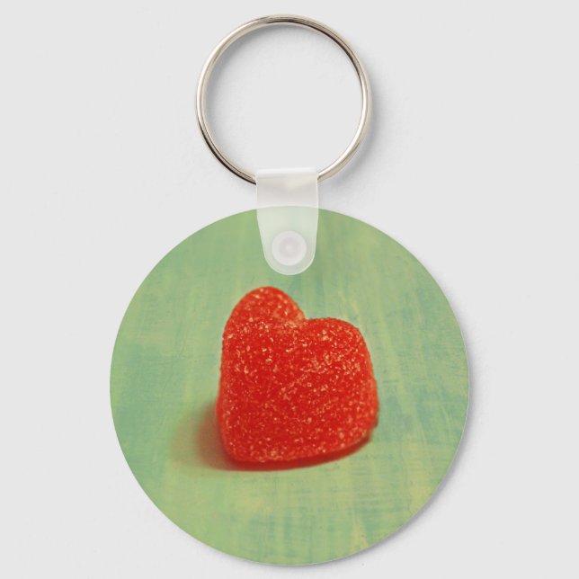 Heart Shaped Gumdrop Key Ring (Front)