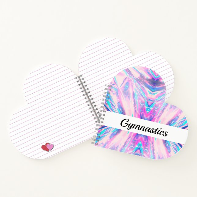 Heart Shaped Gymnastics Spiral Notebook (Inside)