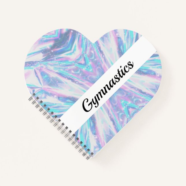 Heart Shaped Gymnastics Spiral Notebook (Front)