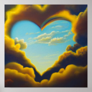 Heart Shaped Hole in the Sky Poster