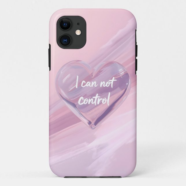 Heart-Shaped "I Cannot Control" Minimalist Mobile  Case-Mate iPhone Case (Back)