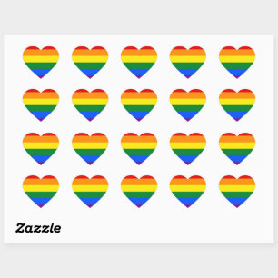 Heart-shaped LGBTQIA+ Gay Pride  Heart Sticker