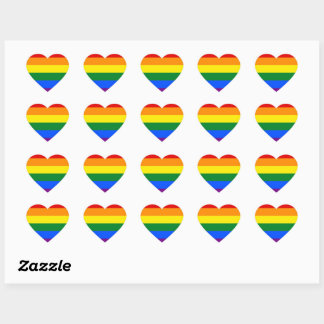  Heart-shaped LGBTQIA+ Gay Pride  Heart Sticker