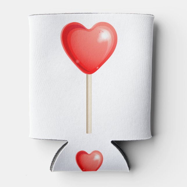 heart shaped lollipop can cooler (Front)