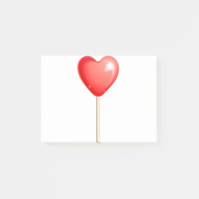 heart shaped lollipop post-it notes (Front)