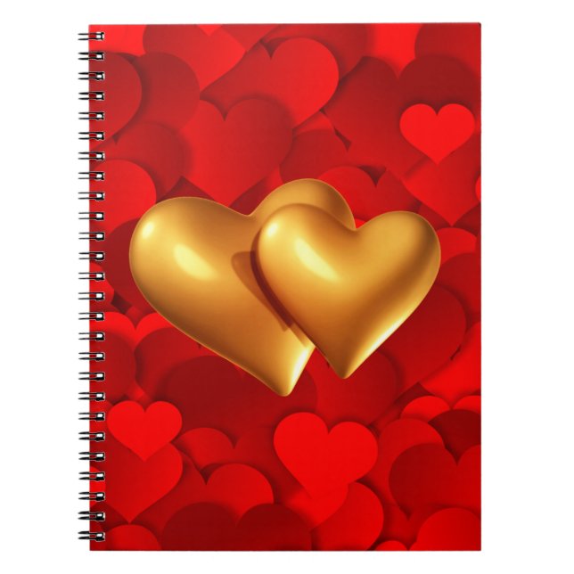 Heart Shaped Love Symbols Notebook (Front)
