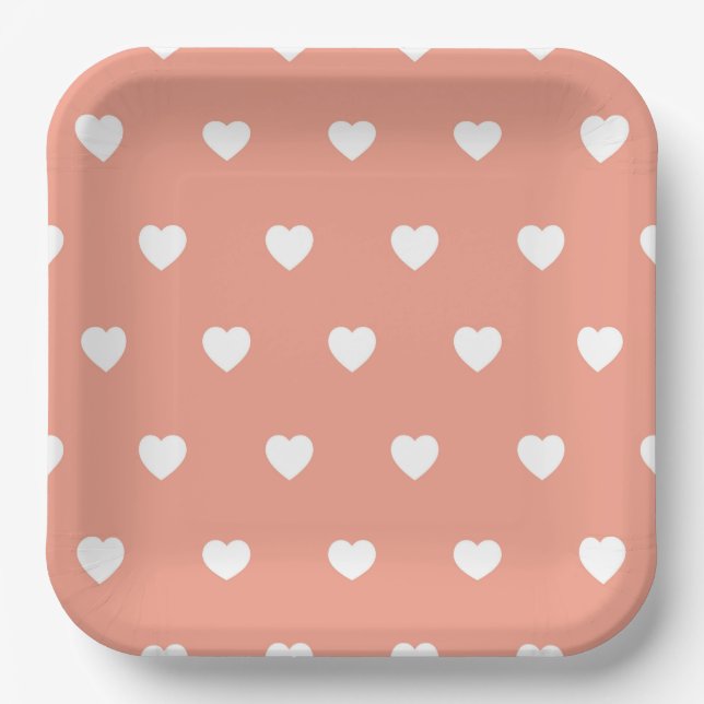 Heart-Shaped Paper Plates (Front)