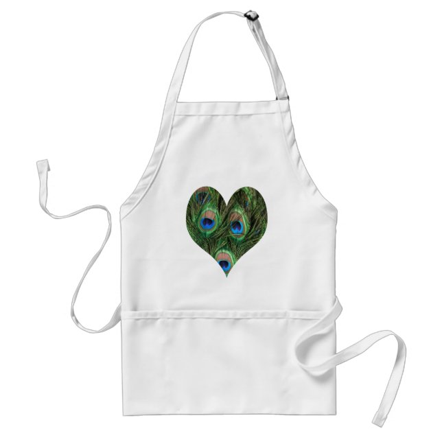 Heart Shaped Peacock Feather Apron (Front)