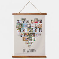 Heart Shaped Photo Collage 29 Pictures Family Name