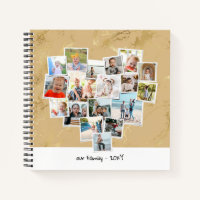 Heart Shaped Photo Collage Beautiful Family Diary