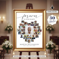 Heart Shaped Photo Collage Forever in Our Hearts