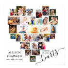 Heart Shaped Photo Collage Funeral Memorial