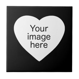Heart Shaped Photo Frame Ceramic Tile