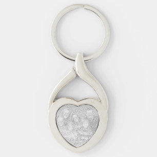 Heart shaped photo keychain add your picture image