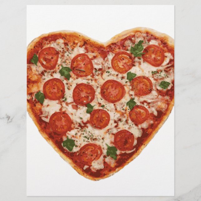 heart shaped pizza (Front)
