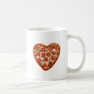 heart shaped pizza coffee mug