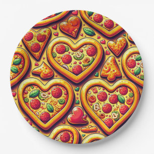 Heart-Shaped Pizza Lovers Plate