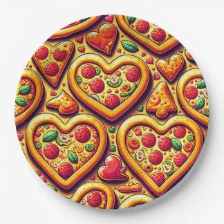 Heart-Shaped Pizza Lovers Plate