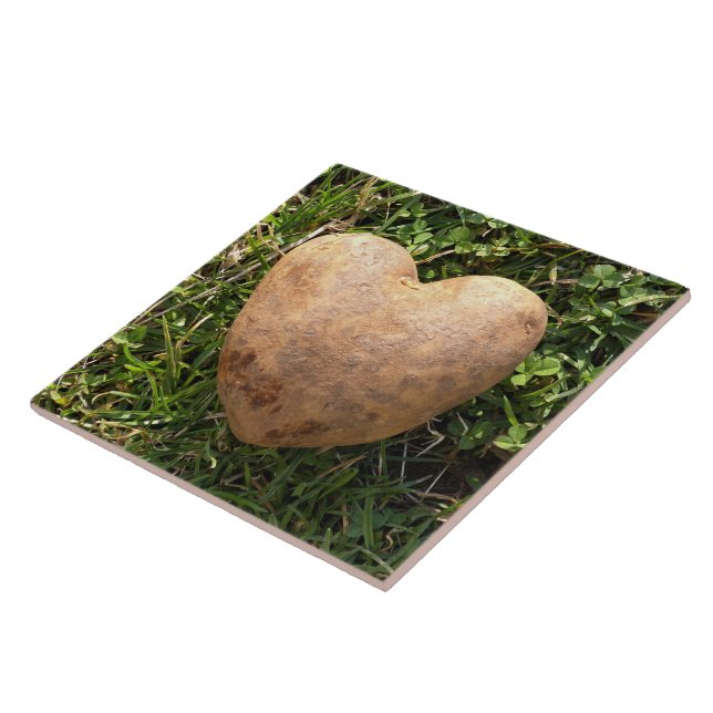 Heart Shaped Potato Ceramic Tile (Side)