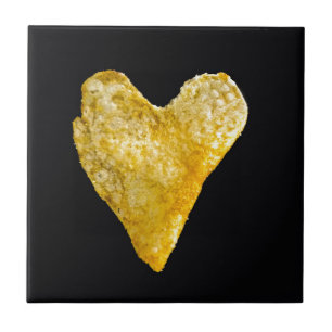 Heart Shaped Potato Chip Ceramic Tile