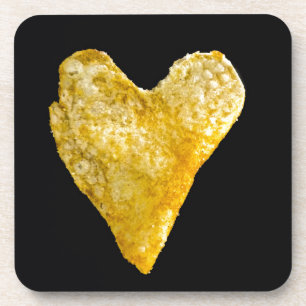 Heart Shaped Potato Chip Coaster